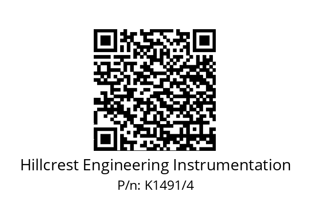   Hillcrest Engineering Instrumentation K1491/4