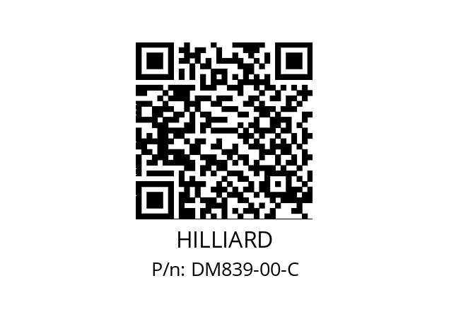   HILLIARD DM839-00-C