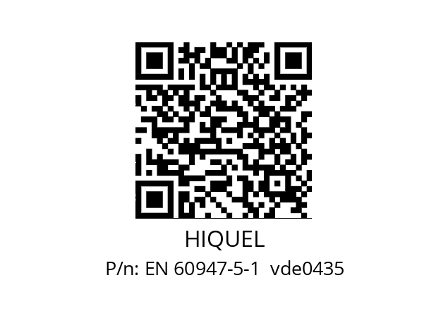   HIQUEL EN 60947-5-1  vde0435