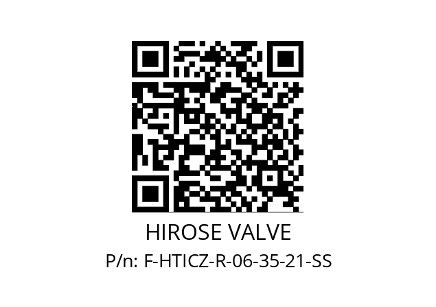   HIROSE VALVE F-HTICZ-R-06-35-21-SS