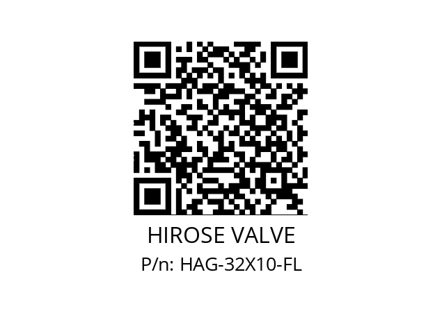   HIROSE VALVE HAG-32X10-FL