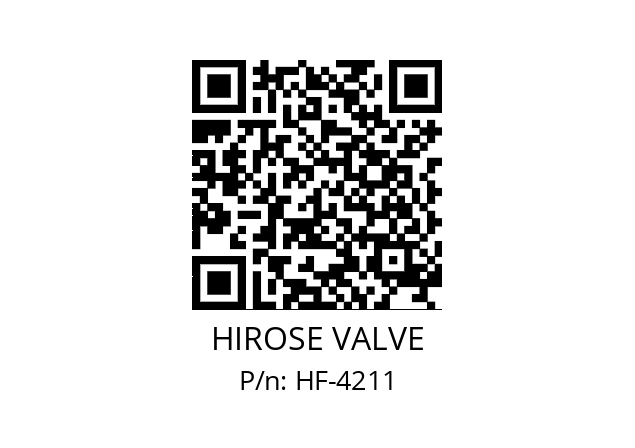   HIROSE VALVE HF-4211