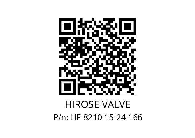   HIROSE VALVE HF-8210-15-24-166