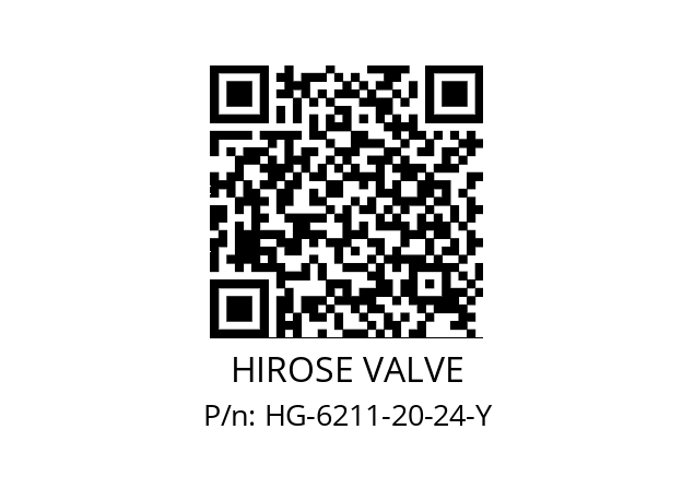   HIROSE VALVE HG-6211-20-24-Y