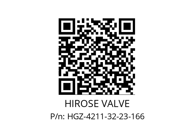   HIROSE VALVE HGZ-4211-32-23-166