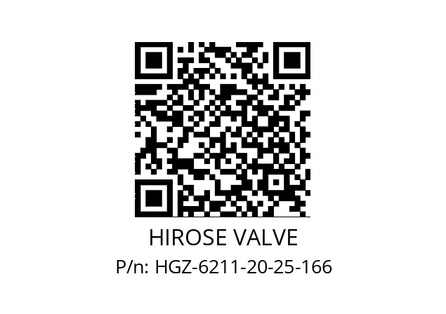   HIROSE VALVE HGZ-6211-20-25-166