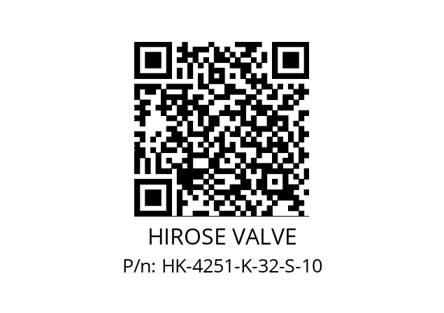   HIROSE VALVE HK-4251-K-32-S-10