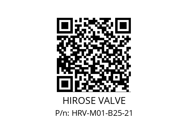   HIROSE VALVE HRV-M01-B25-21