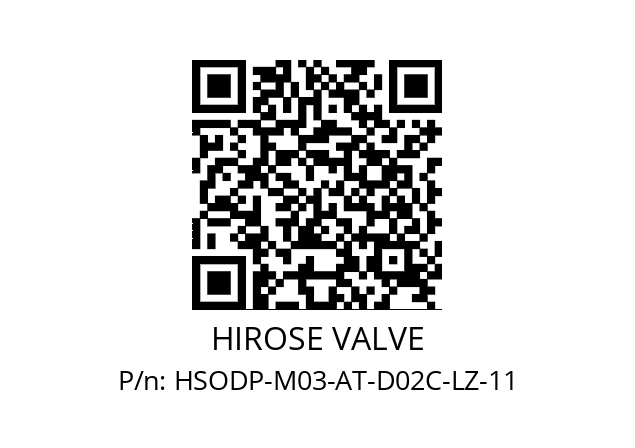   HIROSE VALVE HSODP-M03-AT-D02C-LZ-11