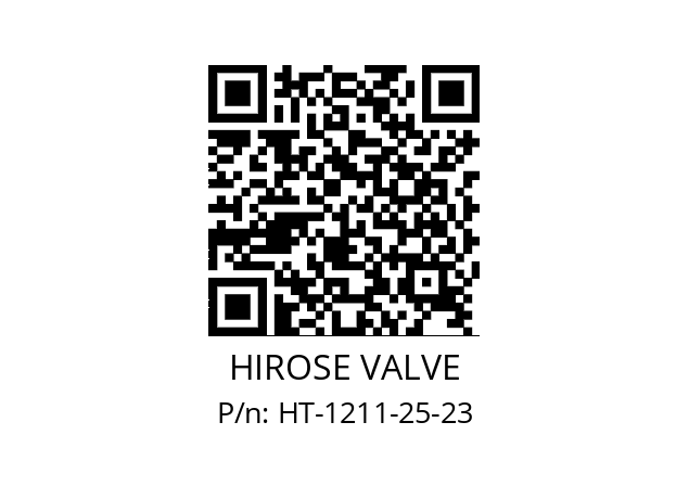   HIROSE VALVE HT-1211-25-23