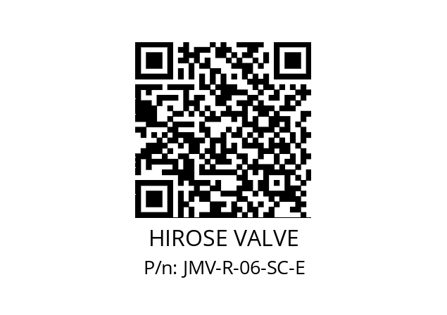   HIROSE VALVE JMV-R-06-SC-E