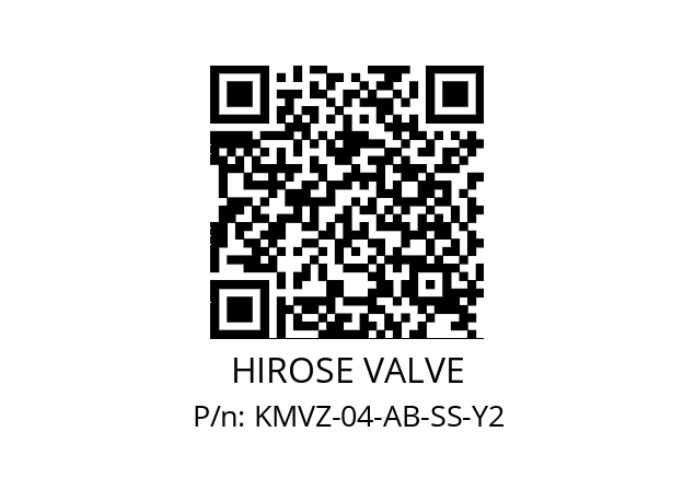   HIROSE VALVE KMVZ-04-AB-SS-Y2