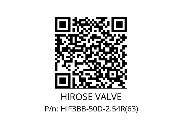   HIROSE VALVE HIF3BB-50D-2.54R(63)