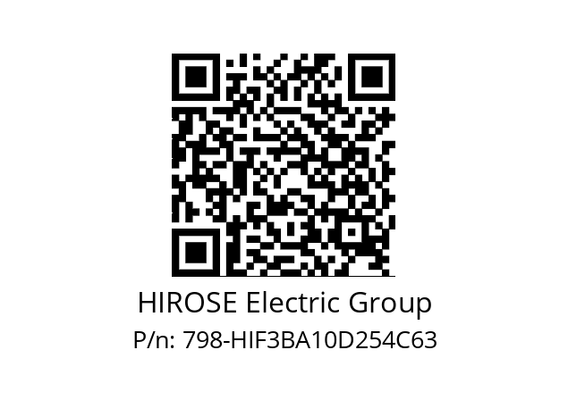   HIROSE Electric Group 798-HIF3BA10D254C63