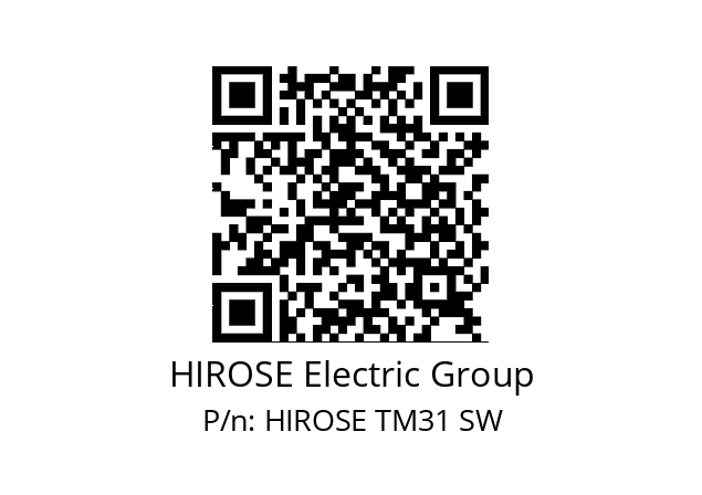   HIROSE Electric Group HIROSE TM31 SW