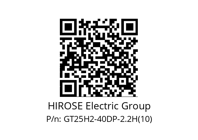   HIROSE Electric Group GT25H2-40DP-2.2H(10)