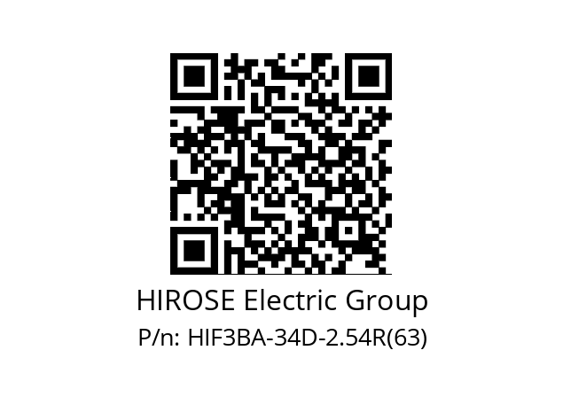   HIROSE Electric Group HIF3BA-34D-2.54R(63)