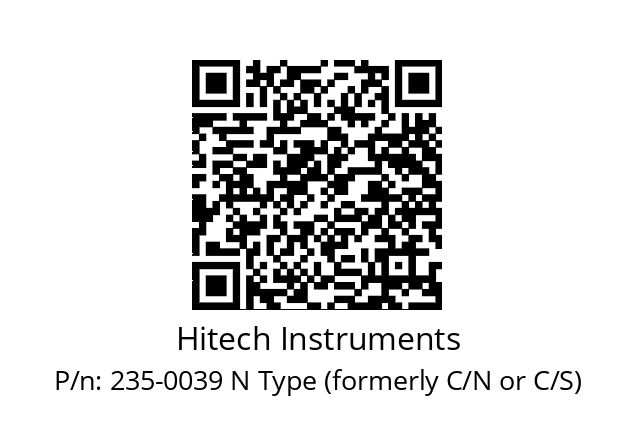   Hitech Instruments 235-0039 N Type (formerly C/N or C/S)