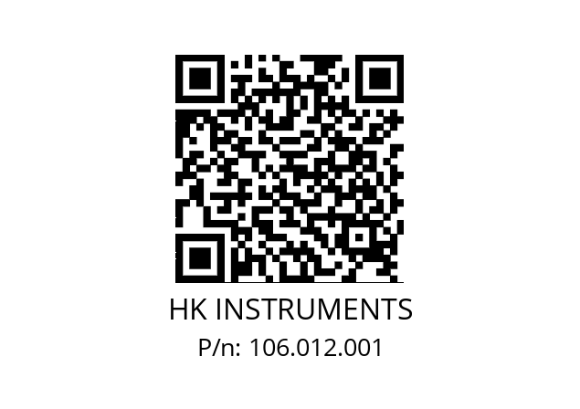   HK INSTRUMENTS 106.012.001