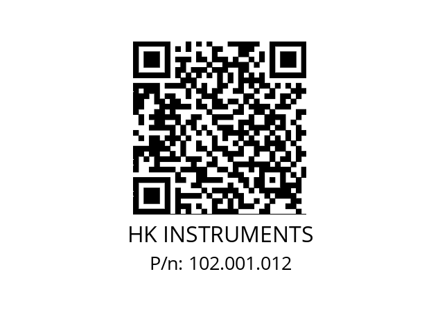   HK INSTRUMENTS 102.001.012