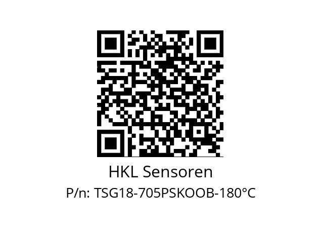   HKL Sensoren TSG18-705PSKOOB-180°C