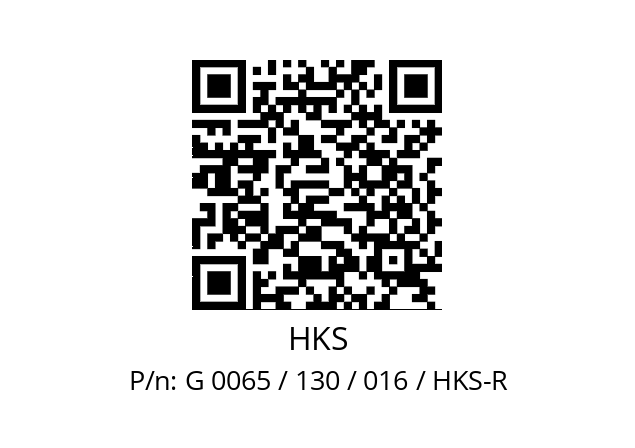   HKS G 0065 / 130 / 016 / HKS-R