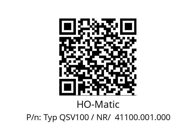   HO-Matic Typ QSV100 / NR/  41100.001.000