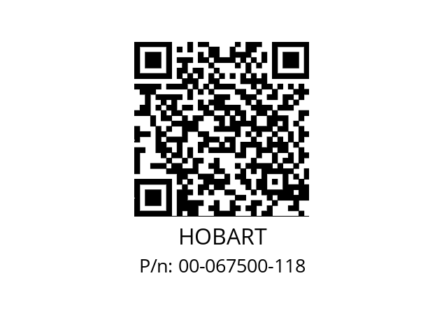   HOBART 00-067500-118