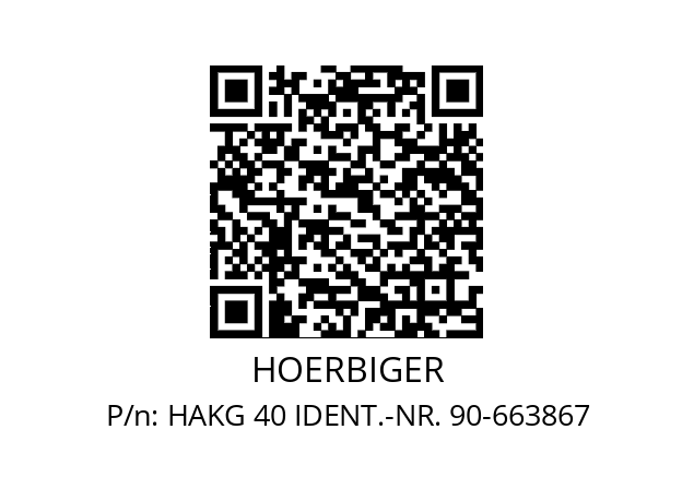   HOERBIGER HAKG 40 IDENT.-NR. 90-663867