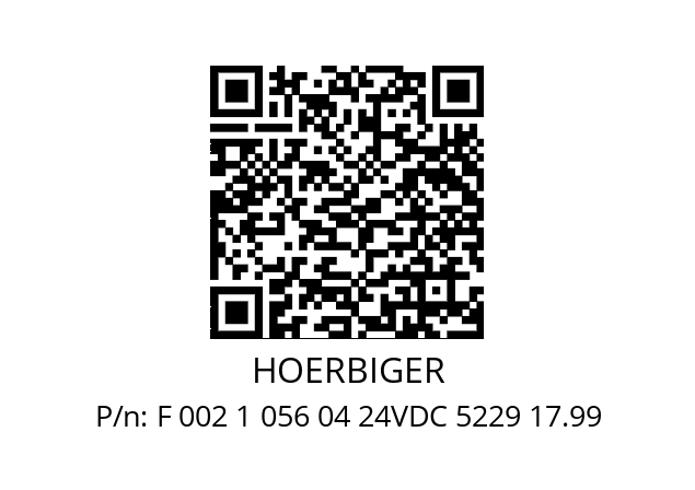   HOERBIGER F 002 1 056 04 24VDC 5229 17.99