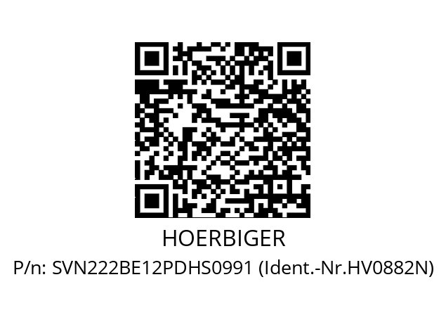   HOERBIGER SVN222BE12PDHS0991 (Ident.-Nr.HV0882N)