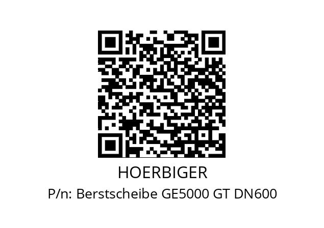   HOERBIGER Berstscheibe GE5000 GT DN600