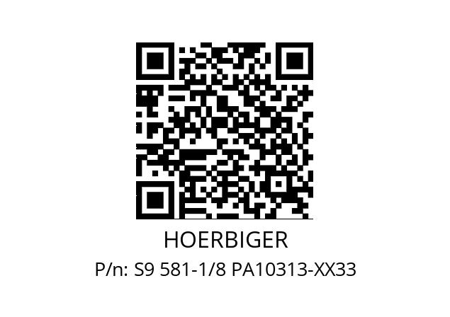   HOERBIGER S9 581-1/8 PA10313-XX33