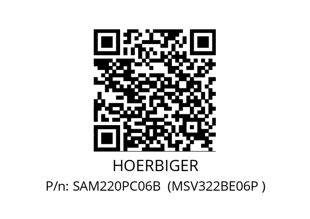   HOERBIGER SAM220PC06B  (MSV322BE06P )