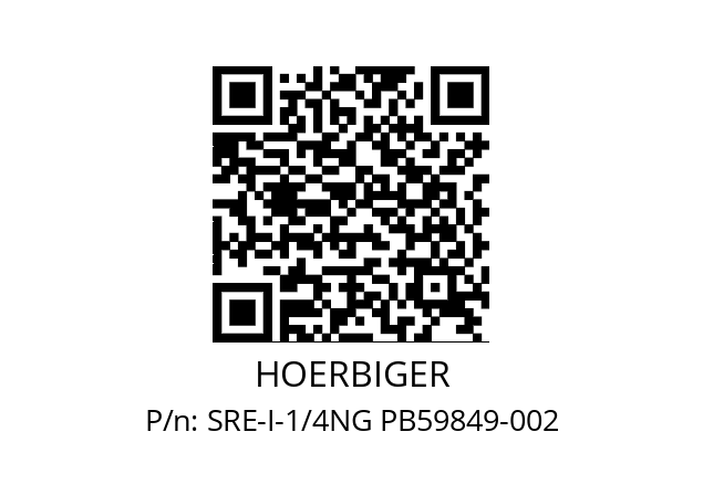   HOERBIGER SRE-I-1/4NG PB59849-002