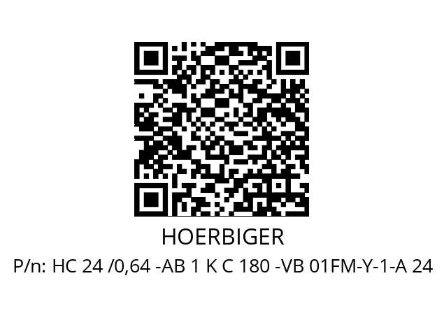   HOERBIGER HC 24 /0,64 -AB 1 K C 180 -VB 01FM-Y-1-A 24