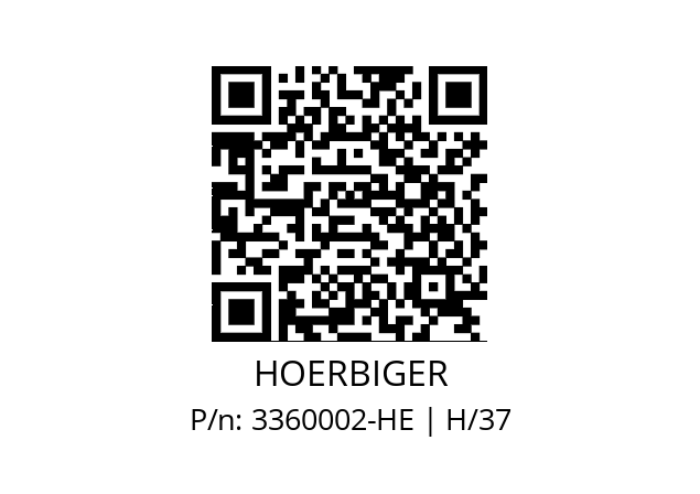   HOERBIGER 3360002-HE | H/37