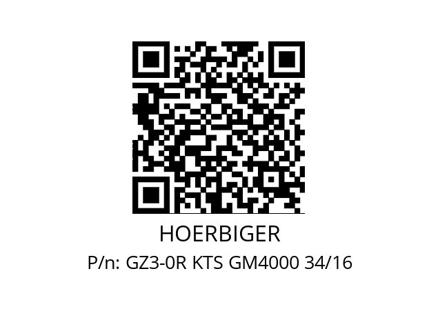   HOERBIGER GZ3-0R KTS GM4000 34/16