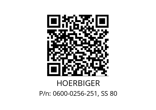   HOERBIGER 0600-0256-251, SS 80