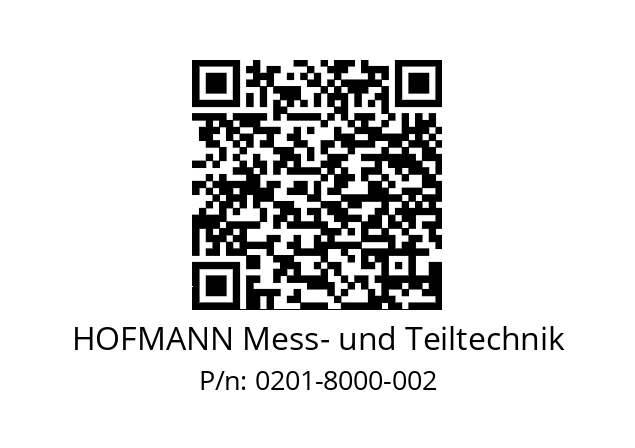   HOFMANN Mess- und Teiltechnik 0201-8000-002