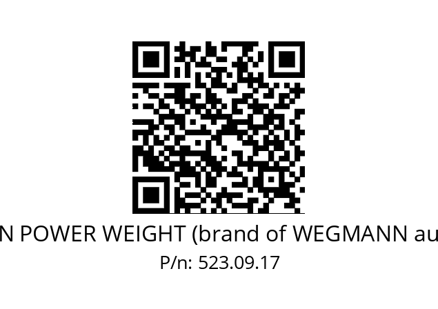   HOFMANN POWER WEIGHT (brand of WEGMANN automotive) 523.09.17