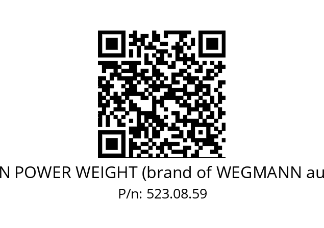   HOFMANN POWER WEIGHT (brand of WEGMANN automotive) 523.08.59