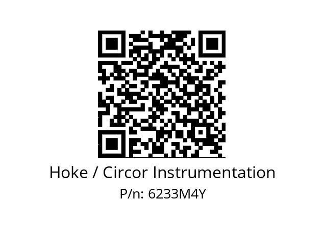   Hoke / Circor Instrumentation 6233M4Y