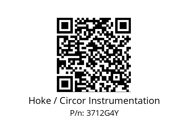   Hoke / Circor Instrumentation 3712G4Y