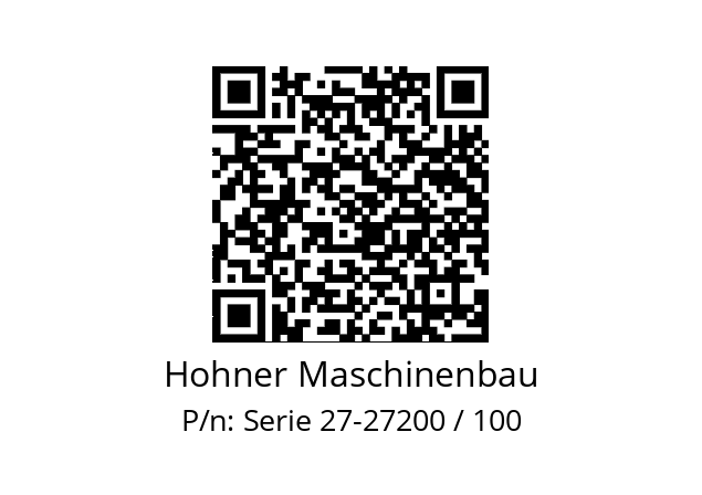   Hohner Maschinenbau Serie 27-27200 / 100