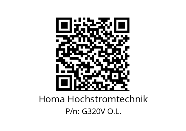   Homa Hochstromtechnik G320V O.L.