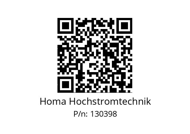   Homa Hochstromtechnik 130398