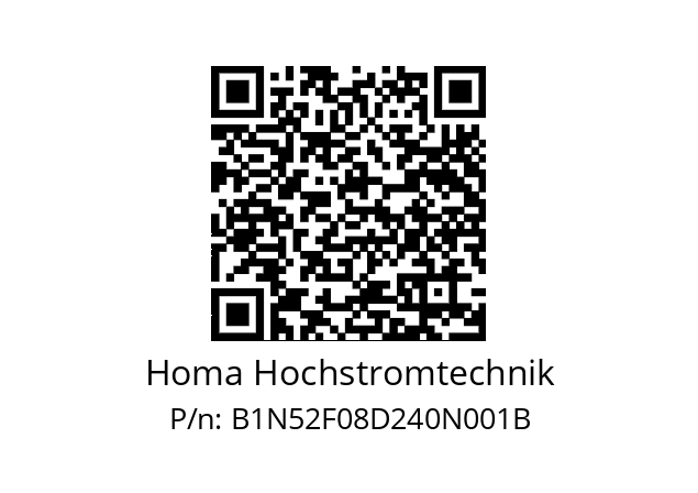   Homa Hochstromtechnik B1N52F08D240N001B