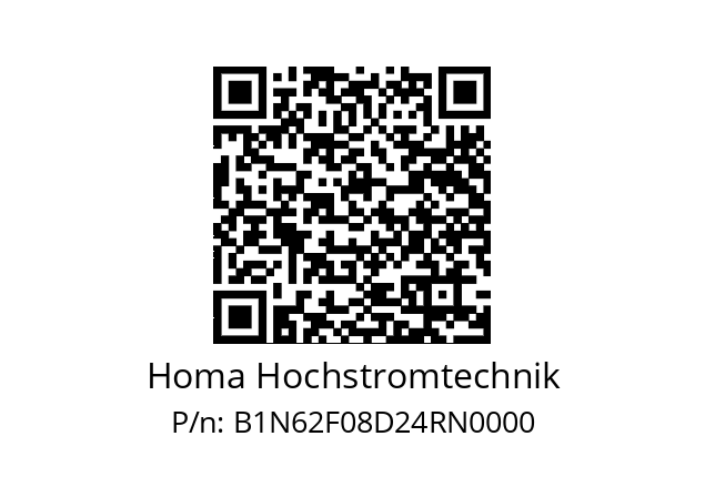   Homa Hochstromtechnik B1N62F08D24RN0000