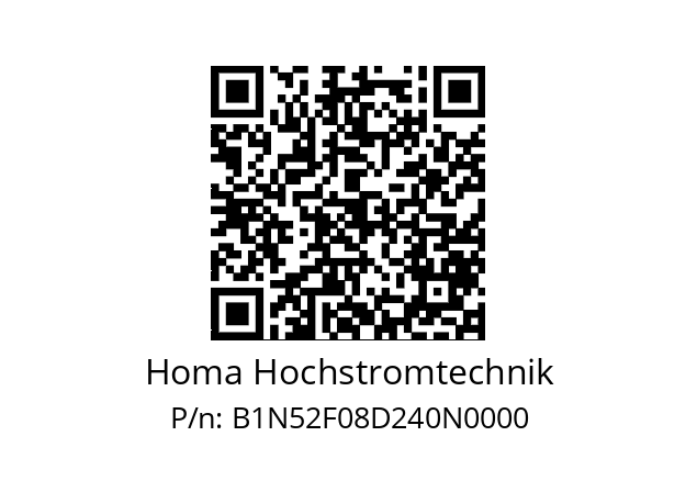   Homa Hochstromtechnik B1N52F08D240N0000